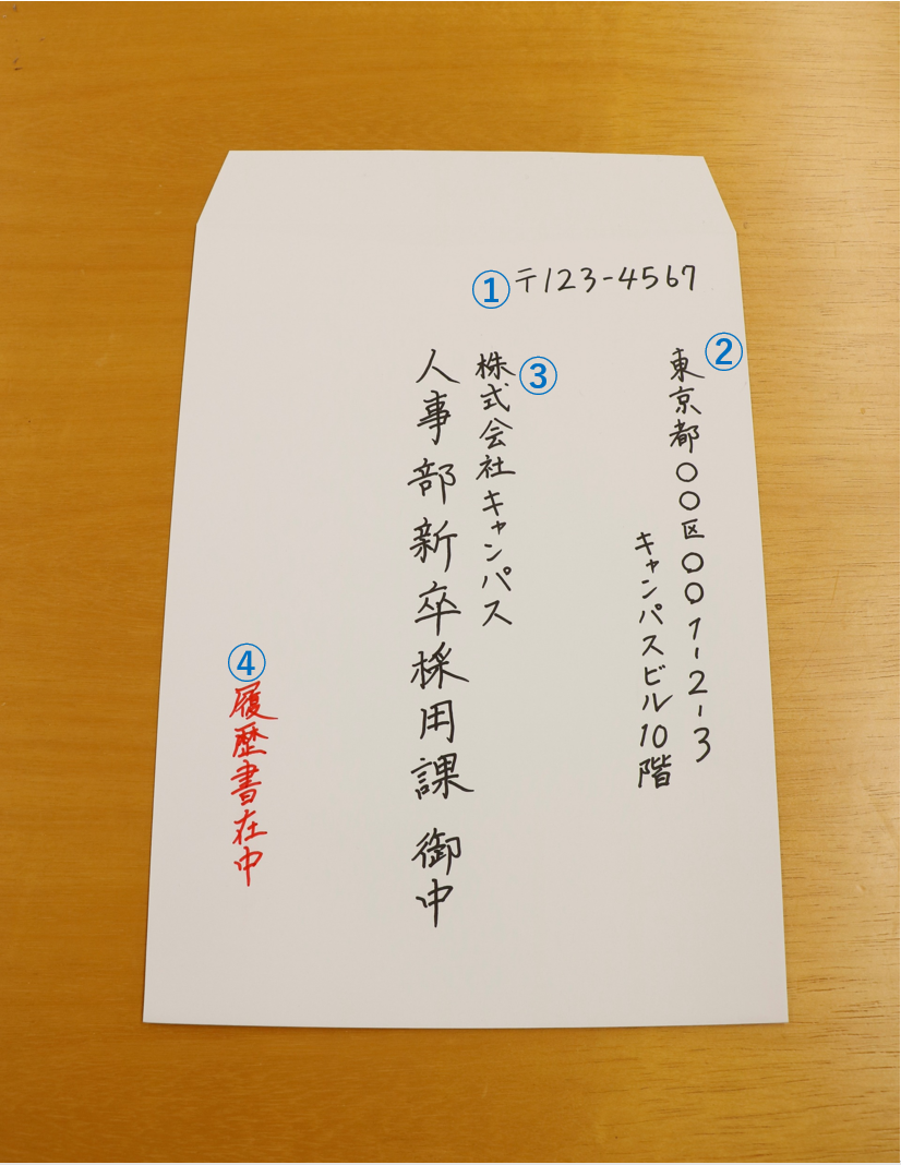 実例つき エントリーシート 履歴書の郵送ってどうやるの 覚えておきたい封筒の書き方 Dodaキャンパス