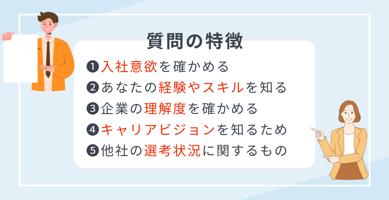 最終面接の質問の特徴