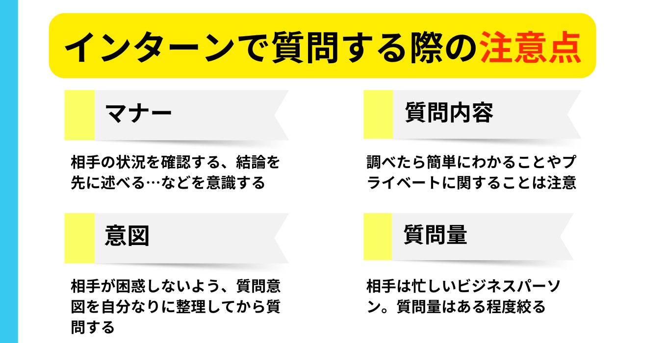 インターンで質問時の注意点