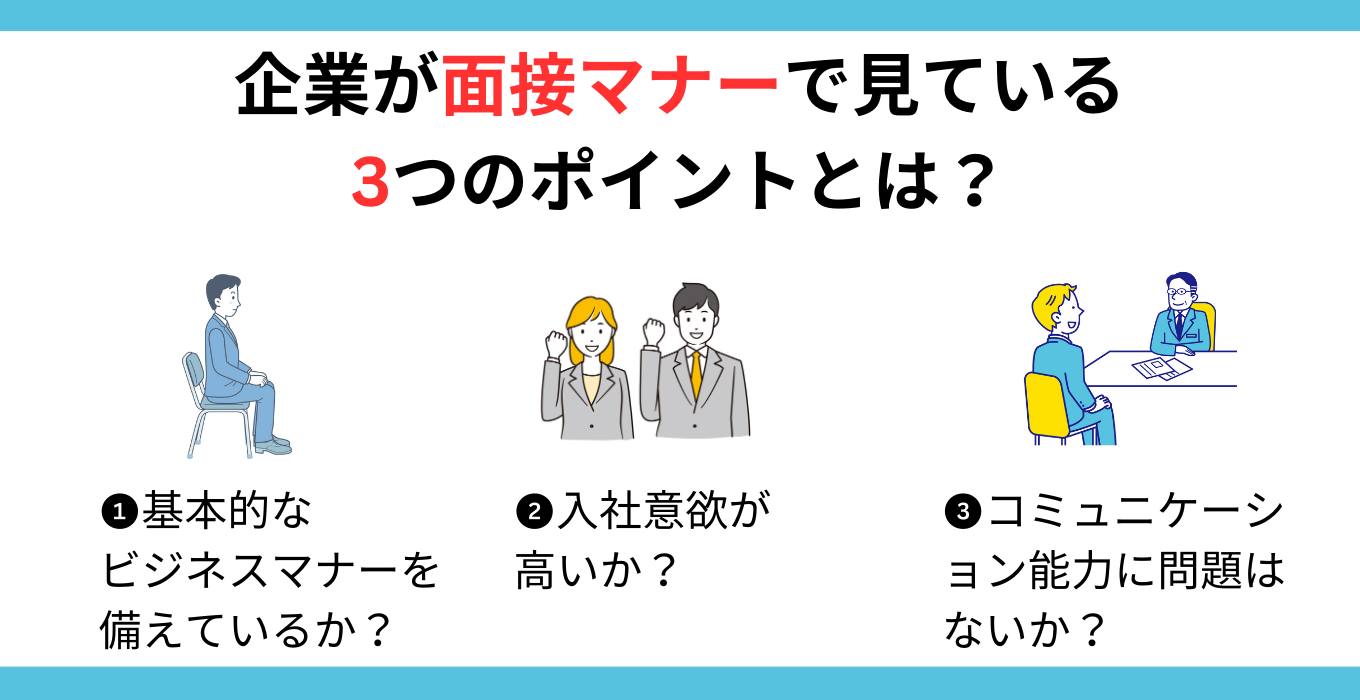 面接マナーで見ているポイント