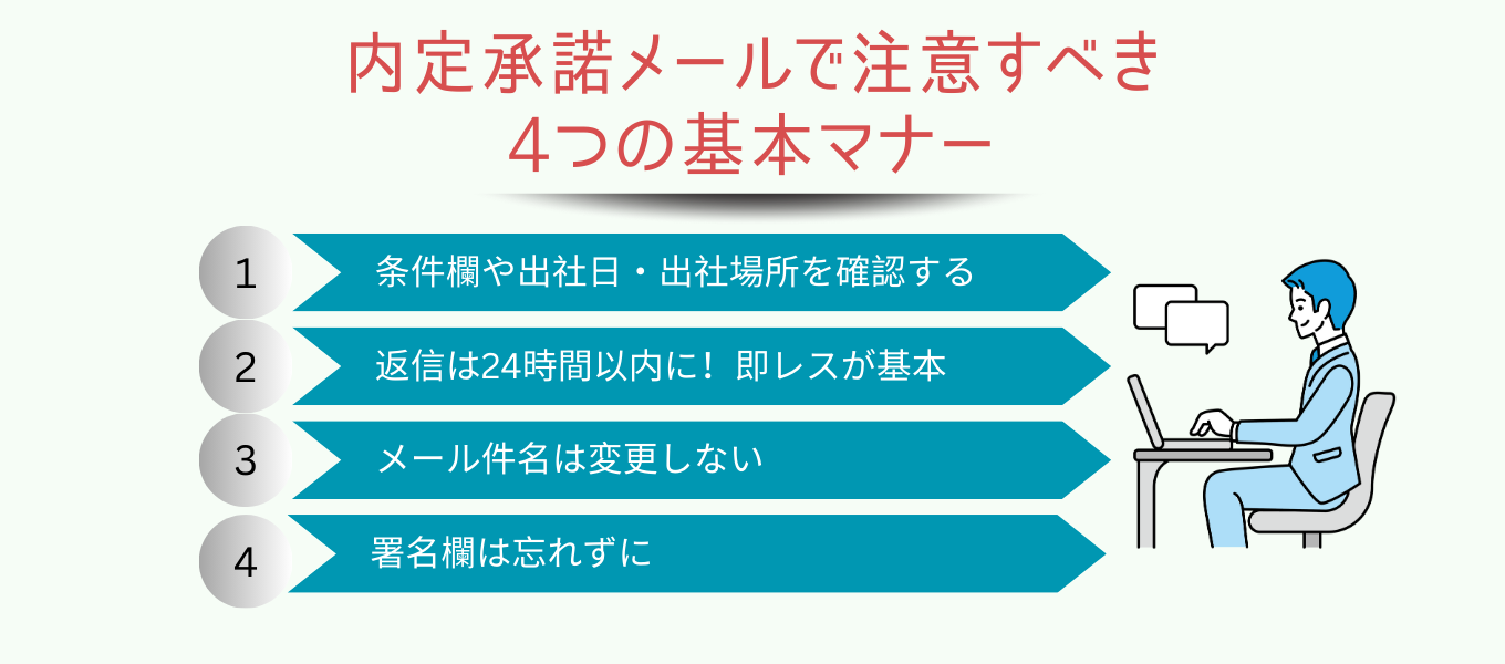 新卒の就活生が押さえるべき内定承諾メールの基本マナー