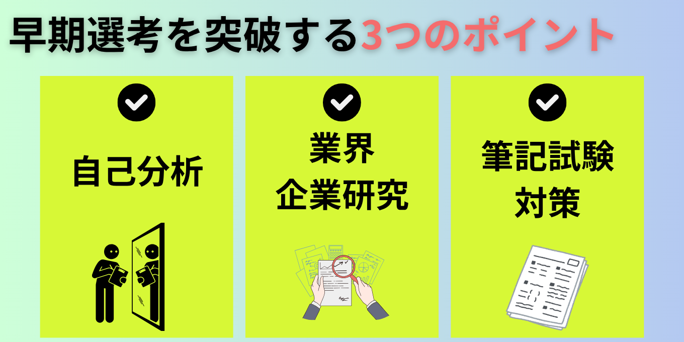 早い準備が成功のカギ!?早期選考を突破するための対策